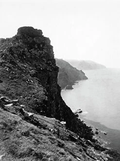 Valley Of The Rocks Collection: Castle Rock at Lynmouth, Devon, c.1920s