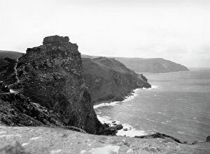 Valley Of The Rocks Collection: Castle Rock near Lynton, Devon, 1929