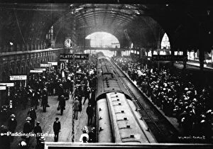 Station Collection: Platform 1 at Paddington Station, c.1910