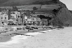 Seafront Gallery: The Seafront at Sidmouth, Devon, August 1931