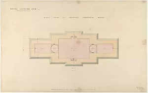 Block plan of proposed Temperate House, 1859