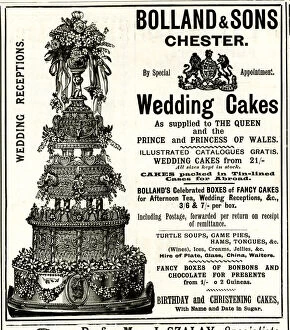 Cake Collection: Advert, Bolland & Sons, Chester, Wedding Cakes