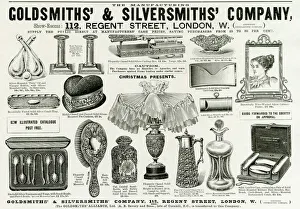 Twin Gallery: Advert for Goldsmiths & Silversmiths Victorian items 1896
