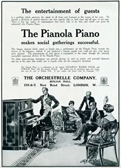 Seated Gallery: Advert for Pianola Piano 1913