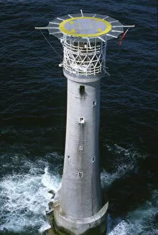 Built Gallery: Aerial view of Bishop Rock Lighthouse, Isles of Scilly