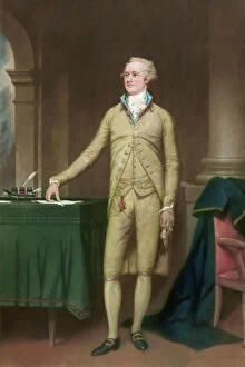 Facing Gallery: Alexander Hamilton, full-length portrait, standing, facing l
