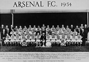 Football Collection: Arsenal Football Club team and officials 1954