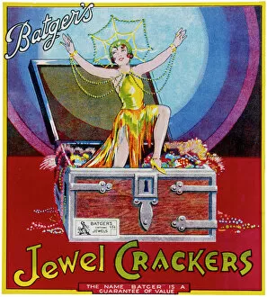 Treasure Collection: Batgers Christmas crackers box label