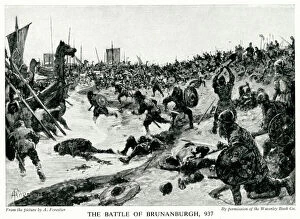 Saxon Collection: Battle of Brunanburh during the Viking invasions of England