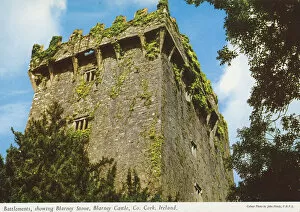 Blarney Collection: Battlements, Showing Blarney Stone, Blarney Castle, Co Cork