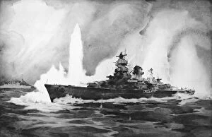 WW2 and WW2 Propaganda Posters: Bismarck, German battleship, WW2