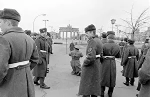 Berlin Wall Gallery: Border guards in East Berlin, Germany