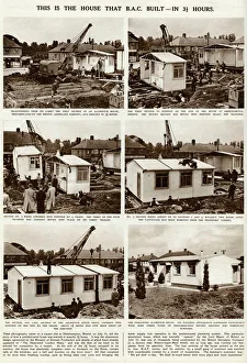 Built Gallery: Building of a prefabricated houses in 3 hours 1945