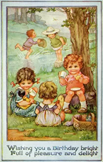 Enjoying Collection: Children enjoying a picnic