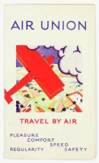 Pleasure Gallery: Cover design, Air Union timetable