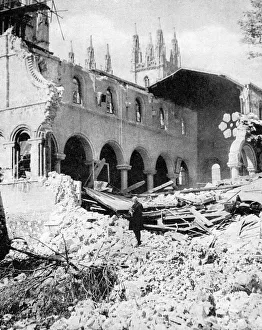 Damage to Canterbury Cathedral Library, WW2 - Baedeker Blitz Damage to Canterbury Cathedral Library, WW2 - Baedeker Blitz
