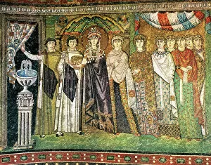 Decoration Gallery: Empress Theodora. Basilica of Saint Vitale. Italy