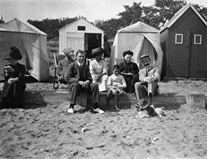 Enjoying Gallery: Family on Beach, C.1910