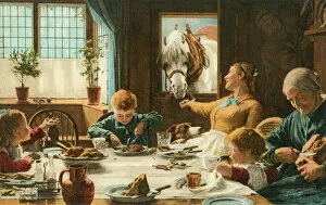 Bread Collection: One of the Famly - a horse joins a family meal