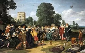 Enjoying Gallery: The Fete Champetre, 1627, by Dirck Hals (1591-1656)