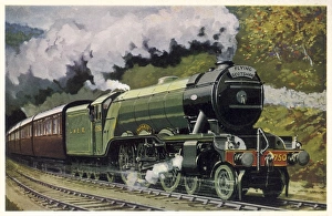 <b class=qtipBold><figcaption>The Flying Scotsman</figcaption></b><br>The London and North Eastern Railway's 'Flying Scotsman express, hauled by the 4-6-2 Pacific 'Papyrus' locomotive.<br><em>© Mary Evans Picture Library 2015 - https://copyrighthub.org/s0/hub1/creation/maryevans/MaryEvansPictureID/10126798</em> The Flying Scotsman