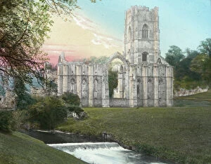Abbey Collection: Fountains Abbey - View from the East - Ripon, North Yorkshir