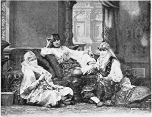Egypt Gallery: Group of girls of the Harem, Port Said