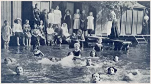 Enjoying Collection: Heatwave - girls enjoying a bathe at Victoria Park, London
