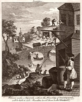 <b class=qtipBold><figcaption>Hogarth/False Perspectiv</figcaption></b><br>An exercise in false perspective. Date: early 19th century<br><em>© Mary Evans Picture Library</em> Hogarth/False Perspectiv