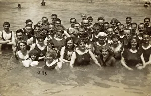 Swim Gallery: Holidaymakers in the sea at Margate, Kent