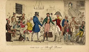 Blarney Collection: Irish gentleman in a whisky bar in Dublin prison, 1821