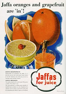 Refreshing Gallery: Jaffa oranges and grapefruit advertisement, 1938