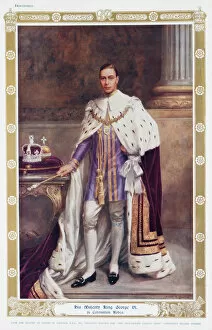 Monarchy Gallery: King George VI in Coronation Robes by Albert Collings