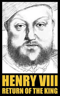 Monarchy Gallery: King Henry VIII portrait - T-shirt / poster print design