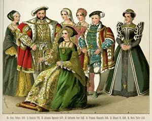 Tudor Gallery: King Henry VIII and his three wife and children