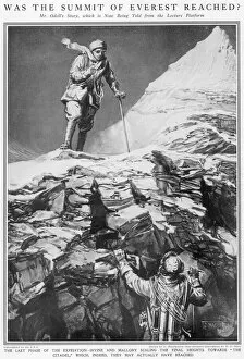 Step Gallery: Mallory and Irvine at the Second Step, Everest, 1924