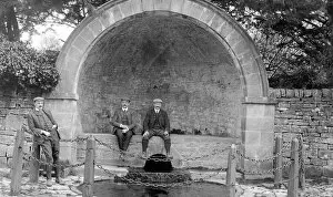 Enjoying Gallery: Three men at Hall Well, Tissington