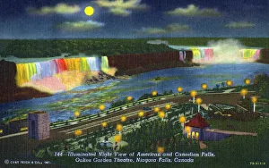 Multi Colour Gallery: Niagara Falls - Illuminated in multi-colour at night - Oakes Garden Theatre
