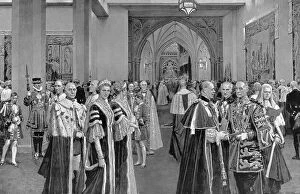 Abbey Collection: Notables assembled in the Abbey annexe at 1937 Coronation