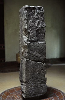 Bas Relief Collection: Obelisk of king of Assirya Adad-Nirari III (810-783 BC) insc
