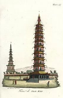 Pagoda Gallery: Octagonal nine-story porcelain tower in Nanjing
