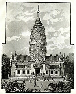 Pagoda Collection: Pagoda of Angkor, Paris Exhibition of 1889