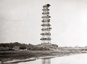 Pagoda Gallery: Pagoda near Canton, China circa 1880s