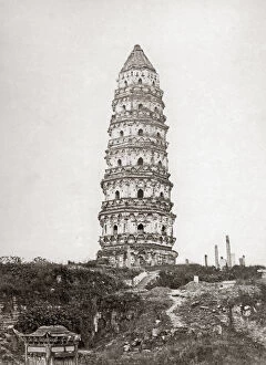 Pagoda Gallery: Pagoda, Soochow (Suzhou) China, circa 1880s
