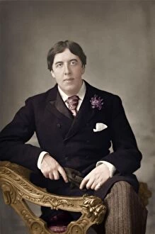 Seated Gallery: Portrait of Oscar Wilde - Irish Playwright sitting in chair