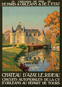 Leisure Collection: Poster advertising Chateau d Azay le Rideau