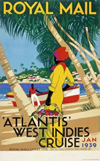 Beach Gallery: Poster advertising Royal Mail Lines to the West Indies