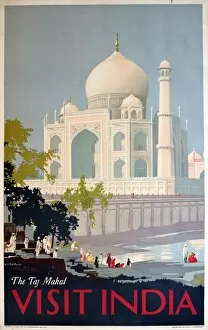 Indian Architecture Gallery: Poster advertising the Taj Mahal, India