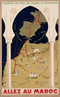 Columns Gallery: Poster for French railways to Morocco