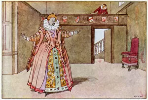 Enjoying Collection: Queen Elizabeth I dancing in her Palace in all her finery